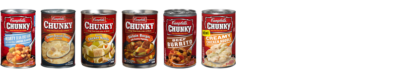 6 out of 10 Campbell’s Chunky™ Soups
